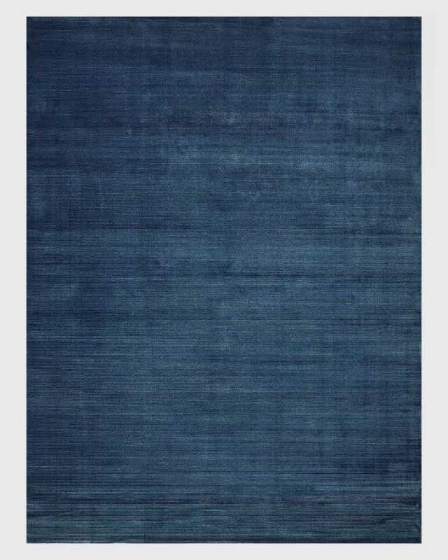 Pavia Hand-Loomed Navy Rug, 6' x 9'